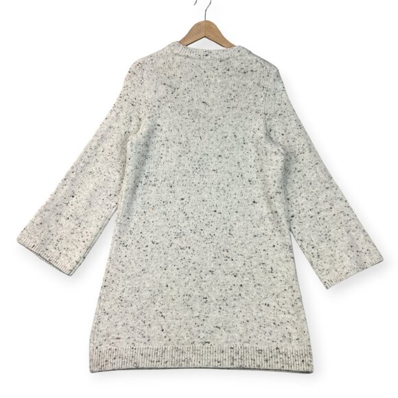 NEW MADEWELL DONEGAL SNOW SWEATER DRESS BUTTON SLEEVE Knit Wool Blend Sz Large - Picture 4 of 14